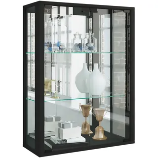 VCM Hängevitrine Udina 60 x 25 x 80 cm Schwarz