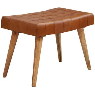 Wohnling Lederhocker WL6.012 braun