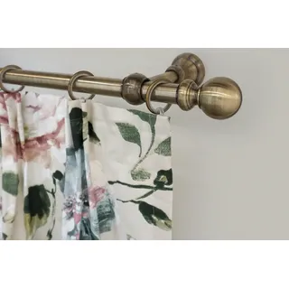 GARESA Vorhangstange Kugel lang 1-läufig Ø 20 mm 140 cm Gold