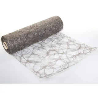 Protinam Sizoweb 30cm x 25m Tischläufer Tischband in Taupe zur Dekoration wie Sommer, Ostern, Weihnachten oder Hochzeiten abgelängt (25m, Taupe 9150)