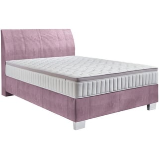 Hom`in Boxspringbett , Lila , 100x200 cm , Schlafzimmer, Betten, Boxspringbetten