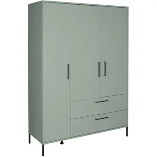 Jimmylee Babykleiderschrank , Grün , Metall , 6 Fächer , 3 Schubladen , 139x195x51 cm , DIN EN ISO 9001 , Beimöbel erhältlich, individuell planbar , Babymöbel & Kindermöbel, Babyzimmer, Babyzimmer-Serien