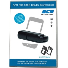 SCM SIM Card Reader Professional - SIM Card Stick schwarz uTrust Token Standard Plus Software für Handynutzer um Daten auf der GSM SIM Karte am PC zu bearbeiten (schwarz)