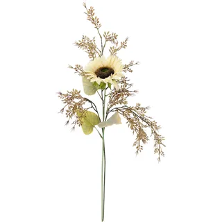 I.GE.A. Kunstblumenstrauß »Kunstblumen Set Sonnenblume« Mit Dekozweig 70cm Blumenarrangement Sonnenblumenzweig künstlich Deko, beige