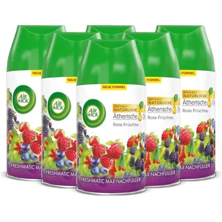 Air Wick Freshmatic Max Raumspray – Nachfüller für den Air Wick Freshmatic Max – Duft: Rote Früchte – 6 x 250 ml Nachfüller