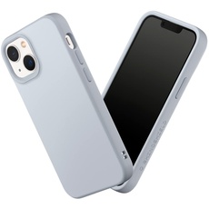 RhinoShield Case kompatibel mit [iPhone 13 Mini] | SolidSuit - Stoßdämpfende & schlanke Schutzhülle mit Premium Finish - 3.5 Meter Fallschutz - Austauschbare Kamera-Ringe - Silbergrau