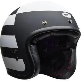 Bell Moto Custom 500 Parlor Jethelm - Matte Black / White - M