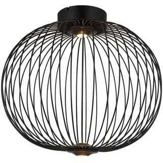 Globo Led-Deckenleuchte , Schwarz , Metall, Kunststoff , Kugel , F , 45 cm , Ce , Lampen & Leuchten, LED Beleuchtung, LED-Deckenleuchten
