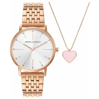 Armani Exchange Watch for Women, Quartz Three Hand Movement and 36mm Case Size with Stainless Steel Strap