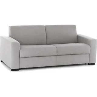 Schlafsofa Algisa, Großes 2-Sitzer-Sofa, 100%  Italy, Wohnzimmersofa mit drehbarer–ffnung, aus gepolstertem Stoff, mit schmalen Armlehnen, Cm 180x95h90, Grau - Grau
