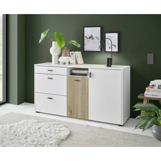 Home Affaire Sideboard 150 x 80 x 42 cm Weiß / Eiche