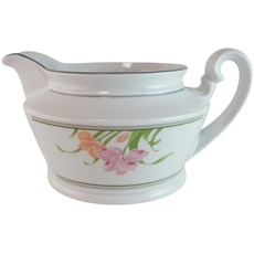 Sauciere Winterling Marktleuthen Blumendekor Grauer Rand H 8 D 12,8 cm