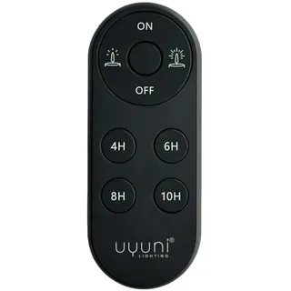 UYUNI Lighting LED Kerzen Remote Control – Oval, Schwarz – Fernbedienung für flammenlose Echtwachskerzen mit Timer & Dimmer – Größe 10 x 4 x 1,3 cm – Batteriebetrieben