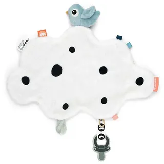 Done by Deer Schmusetuch, Baby-Kuscheltuch Happy clouds Blau