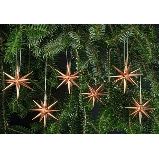 Christbaumschmuck ALBIN PREISSLER "aus Holz, Handwerkskunst aus dem Erzgebirge", braun (kupferfarben), Ø:7cm, Holzwerkstoff, Weihnachtsbaumschmuck, Christbaumschmuck, Weihnachtsdeko