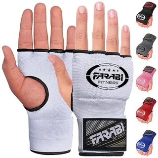Farabi Sports Innenhandwickel für Erwachsene innenhandschuhe Boxen Box Bandagen männer & Frauen Bandagen Boxen MMA Muay Thai Training boxbandagen (Weiß, S/M)