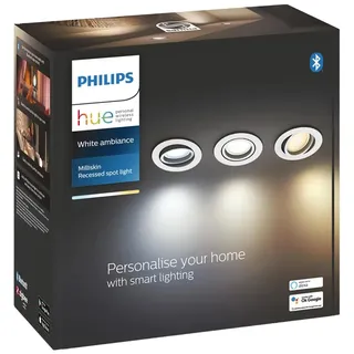 Philips Milliskin 3er Pack rund weiß