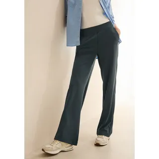 Stoffhose CECIL "Style Neele", Damen, Gr. XXL (46), Länge 32, grün (slate khaki), Web, Obermaterial: 95% Polyester, 5% Elasthan, unifarben, loose fit lang, Hosen Stoffhose, Sommerhose mit elastischem Bund