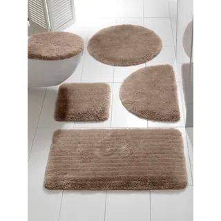 Badematte HEINE HOME Gr. 4, grau (taupe), rechteckig (70cm x 110cm ), 1 Stk., Badematten, Badematte