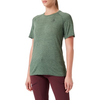 Odlo Damen Kurzarm Laufshirt ESSENTIALS SEAMLESS, loden frost melange, S