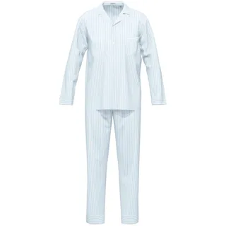 Schlafanzug SEIDENSTICKER "Pyjama", Herren, Gr. 4XL, bunt (blau), Obermaterial: 100% Baumwolle CO., Homewear-Sets Schlafanzug