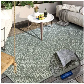 Villeroy & Boch Outdoorteppich Julie, rechteckig, Höhe: 4 mm, In-& Outdoor, Flachgewebe, wetterfest, Terrasse, Balkon, modern, Trend grün 160 cm x 230 cm x 4 mm