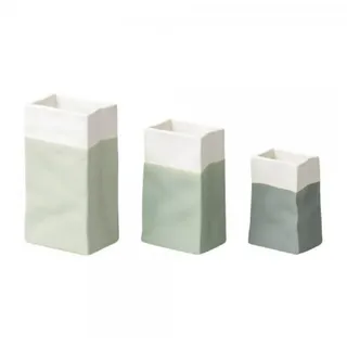 räder Vase Mini Porzellantüte 3er Set grüntöne