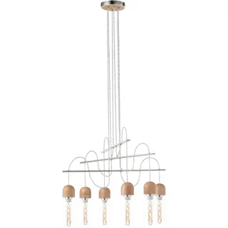 EGLO Zacharo 6-flg. 70 cm rund braun, klar