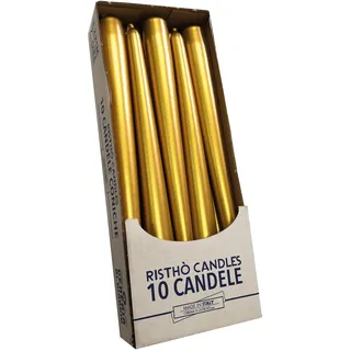 Cereria Di Giorgio Konische Kerzen 25 cm gold 10 St.