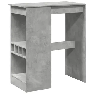 vidaXL Bartisch mit Regal Betongrau 90x47,5x103,5 cm Holzwerkstoff - Grau