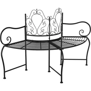 vidaXL Baumbank 150 x 54 x 95 cm Schwarz