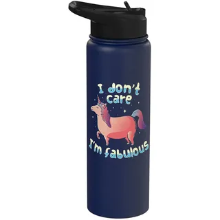 Lustiges, selbstbewusstes rosa Einhorn, TFS, egal, ich bin fabelhaft Stainless Steel Insulated Water Bottle