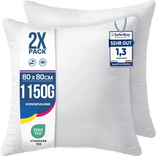 Utopia Bedding Kissenfüllung 80x80 2er Set Innenkissen Kissen Sofakissen