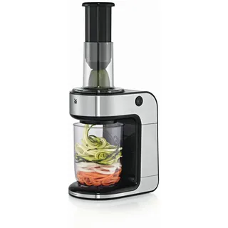 WMF Spiralschneider , Schwarz, Silberfarben , Metall, Kunststoff , 32.6x17.5x22.5 cm , Küchenzubehör, Küchenhelfer, Obstschneier & Gemüseschneider