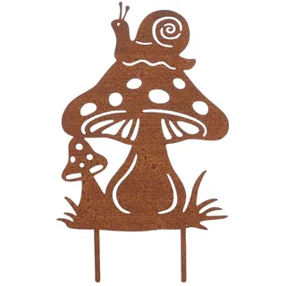 VOSSOT Rost Große Pilze Gartendeko, Roststecker Pilz Gartenstecker Herbst Rost Deko, Edelrost Metall Fliegenpilze Groß Gartendeko Roststecker Fliegenpilze Pilze Deko für Innen Außen Garten Dekoration