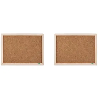 D.RECT Kork-Pinnwand mit Holzrahmen, Korktafel 30 x 40 cm 110286 30x40cm (Packung mit 2)