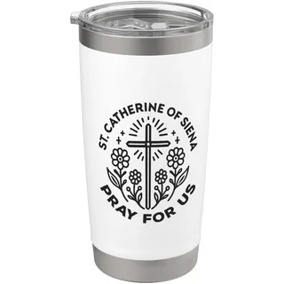 St. Katharina von Siena Andachtsglaube Gebet Doppelwandiger Edelstahl-Thermobecher