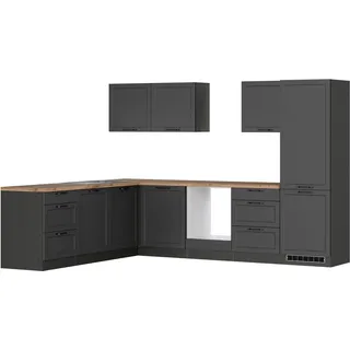 Held Küchen Winkelküche Kempten 300 cm ohne E-Geräte Graphit/Grau