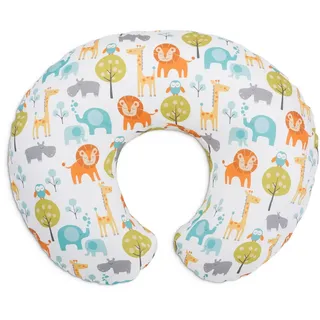 Boppy original Support Peaceful Jungle Stillhilfe, Ergonomische Form mit Polsterung, Komfort für Mutter und Baby während der Stillzeit und Flaschenfütterung, Maschinenwaschbar