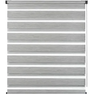 GARDINIA Doppelrollo de luxe 110 x 180 cm grau