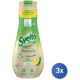 3x Svelto Gel Spülmaschine 640 Ml. Nature Zitrone