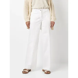 Palazzohose TONI "Luisa Palazzo", Damen, Gr. 46, N-Gr, weiß, Web, Obermaterial: 97% Baumwolle, 3% Elasthan, unifarben, lang, Hosen Palazzohose, mit Bügelfalten und Stretch