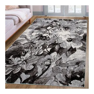 MY HOME »Almrose« rechteckig 9 mm Höhe mit besonders weichem Flor, Blumen Muster, florales Design, Kurzflor,