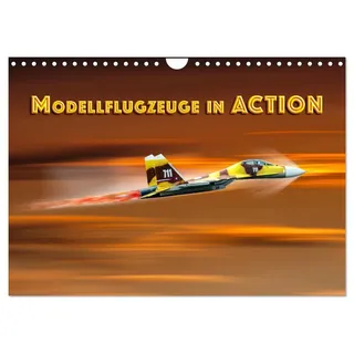 Calvendo Modellflugzeuge in ACTION (Wandkalender 2026 DIN A4 quer), CALVENDO Monatskalender: