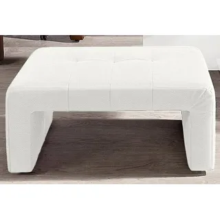 exxpo - sofa fashion Polsterhocker »Barista Hockerbank mit hoher Bodenfreiheit«, Breite 100 cm, komfortable Sitzhöhe 49cm, weiß