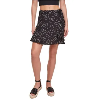 Urban Classics Viscose Kurzer Rock - Black Flower - S