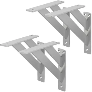 Ml-Design Regalträger 2er Set , Metall , 18x3x18 cm , Wohnzimmer, Regale, Wandregale