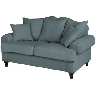 furn.design Sofa grau Landhaus, Couch Wohnzimmer, Einzelsofa 2-Sitzer 170 cm grau