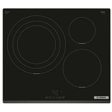 BOSCH PID631BB5E ENCIMERA INDUCCIÓN ENCASTRABLE 60 CM 3 ZONAS FARBE NEGRO/BISEL DELANTERO TOUCHSELECT ZONE DE 32 CM SERIGRAFÍA CIRCULAR