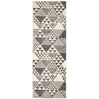Homescapes Delphi Teppichläufer 66 x 200 cm Schwarz/Weiß